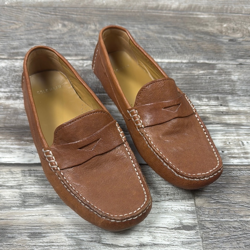 🌟COLE HAAN 🌟Women 🌟Brown Leather Loafers, Size 6.5B